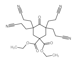 diethyl 3,3,5,5-tetrakis(2-cyanoethyl)-4-oxo-cyclohexane-1,1-dicarboxylate结构式