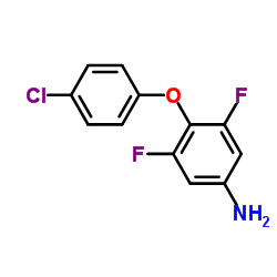 4-(4-氯苯氧基)-3,5-二氟苯胺结构式