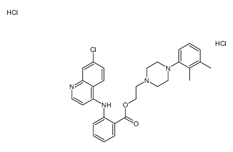 2-[4-(2,3-dimethylphenyl)piperazin-1-yl]ethyl 2-[(7-chloroquinolin-4-yl)amino]benzoate,dihydrochloride Structure