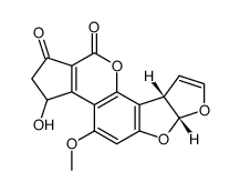 (3R)-2,3,6aβ,9aβ-Tetrahydro-3β-hydroxy-4-methoxycyclopenta[c]furo[3',2':4,5]furo[2,3-h][1]benzopyran-1,11-dione Structure