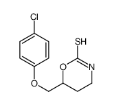 6-[(4-chlorophenoxy)methyl]-1,3-oxazinane-2-thione结构式