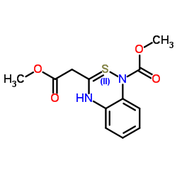 2-(Methoxycarbonyl)aminophenylaminothioxomethyl-carbamic acid methyl ester Structure