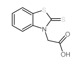 2-(2-硫代苯并[D]噻唑-3(2H)-基)乙酸结构式