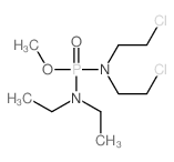 Phosphorodiamidic acid,N,N-bis(2-chloroethyl)-N',N'-diethyl-, methyl ester结构式