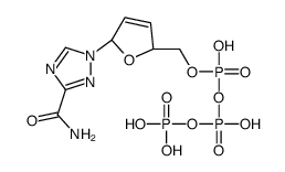 [[(2S,5R)-5-(3-carbamoyl-1,2,4-triazol-1-yl)-2,5-dihydrofuran-2-yl]methoxy-hydroxyphosphoryl] phosphono hydrogen phosphate结构式