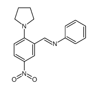 1-(5-nitro-2-pyrrolidin-1-ylphenyl)-N-phenylmethanimine Structure