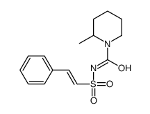 2-methyl-N-(2-phenylethenylsulfonyl)piperidine-1-carboxamide Structure