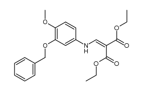 diethyl 2-(((3-(benzyloxy)-4-methoxyphenyl)amino)methylene)malonate结构式