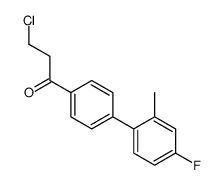 3-chloro-1-[4-(4-fluoro-2-methylphenyl)phenyl]propan-1-one Structure