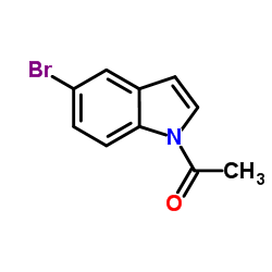1-乙酰基-5-溴吲哚结构式