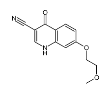 1,4-二氢-7-(2-甲氧基乙氧基)-4-氧代-3-喹啉甲腈结构式