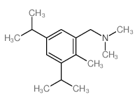 N,N-dimethyl-1-(2-methyl-3,5-dipropan-2-yl-phenyl)methanamine结构式