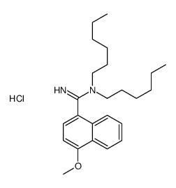 dihexyl-(4-methoxynaphthalene-1-carboximidoyl)azanium,chloride Structure