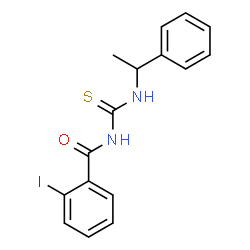 2-iodo-N-{[(1-phenylethyl)amino]carbonothioyl}benzamide Structure