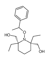 cis-2,6-bis-hydroxymethyl-2,6-diethyl-1-(1-phenylethoxy)piperidine Structure