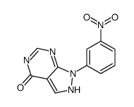 1,5-二氢-1-(3-硝基苯基)-4H-吡唑并[3,4-d]嘧啶-4-酮结构式