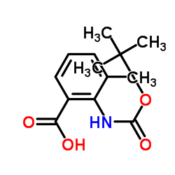 2-叔丁氧基羰氨基-3-甲基苯甲酸结构式