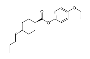 反-4-丁基环己烷甲酸4-乙氧基苯酯结构式