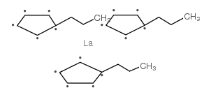 三(异丙基环戊二烯基)镧结构式