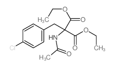 Propanedioic acid,2-(acetylamino)-2-[(4-chlorophenyl)methyl]-, 1,3-diethyl ester Structure