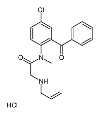 N-(2-benzoyl-4-chlorophenyl)-N-methyl-2-(prop-2-enylamino)acetamide,hydrochloride Structure