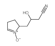 3-hydroxy-4-(1-oxido-4,5-dihydro-3H-pyrrol-5-yl)butanenitrile结构式