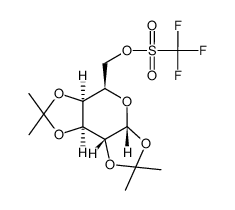1,2:3,4-di-O-isopropylidene-6-trifluoromethanesulfonyloxy-6-deoxy-α-D-galactopyranose结构式