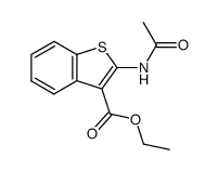 2-acetylamino-benzo[b]thiophene-3-carboxylic acid ethyl ester结构式