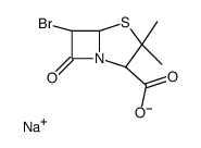 sodium,(2S,5R,6R)-6-bromo-3,3-dimethyl-7-oxo-4-thia-1-azabicyclo[3.2.0]heptane-2-carboxylate Structure