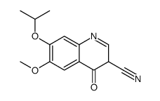 3,4-二氢-6-甲氧基-7-(1-甲基乙氧基)-4-氧代-3-喹啉甲腈结构式