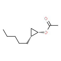 Cyclopropanol, 2-pentyl-, acetate, (1S,2R)- (9CI) Structure