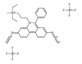 3-(3,8-diazido-6-phenylphenanthridin-5-ium-5-yl)propyl-diethyl-methylazanium,ditetrafluoroborate Structure