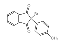 1H-Indene-1,3(2H)-dione, 2-bromo-2-(4-methylphenyl)-结构式