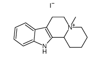 5-methyl-1,2,3,4,6,7,12,12b-octahydro-indolo[2,3-a]quinolizinium, iodide结构式
