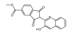 methyl 2,3-dihydro-2-(3-hydroxy-2-quinolyl)-1,3-dioxo-1H-indene-5-carboxylate Structure