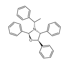 (2S,4R,5R,3'S)-(+)-N-(1-phenylethyl)-2,4,5-triphenyloxazolidine结构式