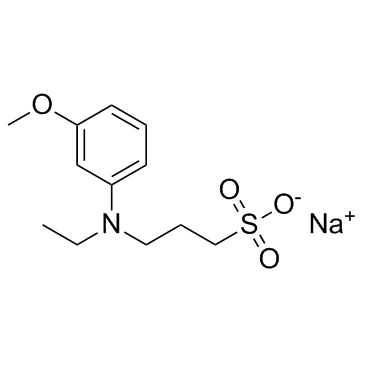 N-乙基-N-(3-磺丙基)-3-甲氧基苯胺钠盐(ADPS)结构式