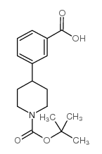 1-Boc-4-(3-羧基-苯基)-哌啶结构式
