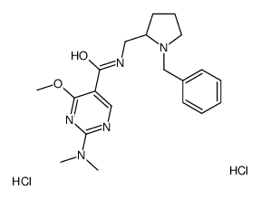5-Pyrimidinecarboxamide, N-((1-benzyl-2-pyrrolidinyl)methyl)-2-(dimeth ylamino)-4-methoxy-, dihydrochloride结构式