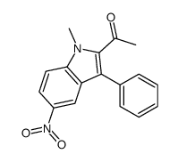 1-(1-methyl-5-nitro-3-phenylindol-2-yl)ethanone Structure