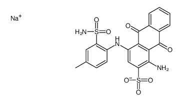 sodium 1-amino-4-[[(aminosulphonyl)-4-methylphenyl]amino]-9,10-dihydro-9,10-dioxoanthracene-2-sulphonate Structure