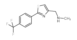 N-甲基-N-{2-[4-(三氟甲基)苯基]-1,3-噻唑-4-基}甲胺结构式
