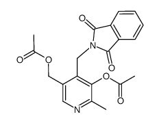 (5-acetoxy-4-((1,3-dioxoisoindolin-2-yl)methyl)-6-methylpyridin-3-yl)methyl acetate结构式