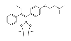 (Z)-1-(4',4',5',5'-tetramethyl-1',3',2'-dioxaborolan-2'-yl)-1-[4''-(2'''-dimethylaminoethoxy)phenyl]-2-phenyl-1-butene结构式