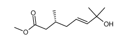 methyl (R)-(+)-7-hydroxy-3,7-dimethyl-5-octenoate Structure