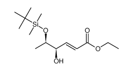 (4R,5R,E)-ethyl 5-((tert-butyldimethylsilyl)oxy)-4-hydroxyhex-2-enoate结构式