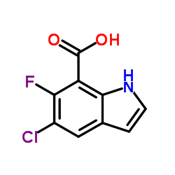 5-Chloro-6-fluoro-1H-indole-7-carboxylic acid Structure