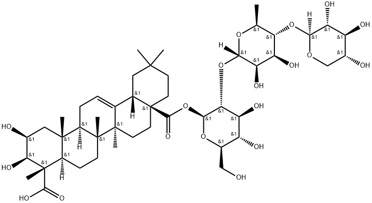瓜子金皂苷戊结构式