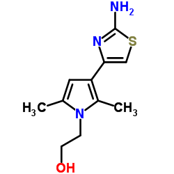 2-[3-(2-Amino-1,3-thiazol-4-yl)-2,5-dimethyl-1H-pyrrol-1-yl]ethanol Structure