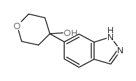 4-(1H-6-吲唑)-四氢吡喃-4-醇结构式